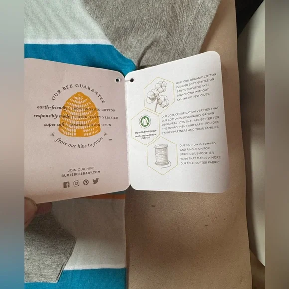 NWT Burts Bees onesie-romper - Picture 4 of 4